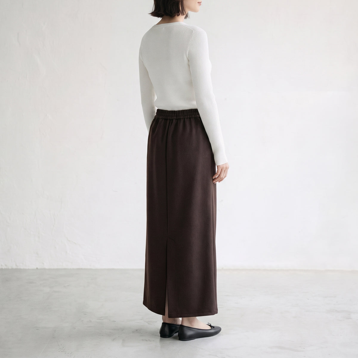 26AW cafune ウール混ストレッチタイトスカート 635633