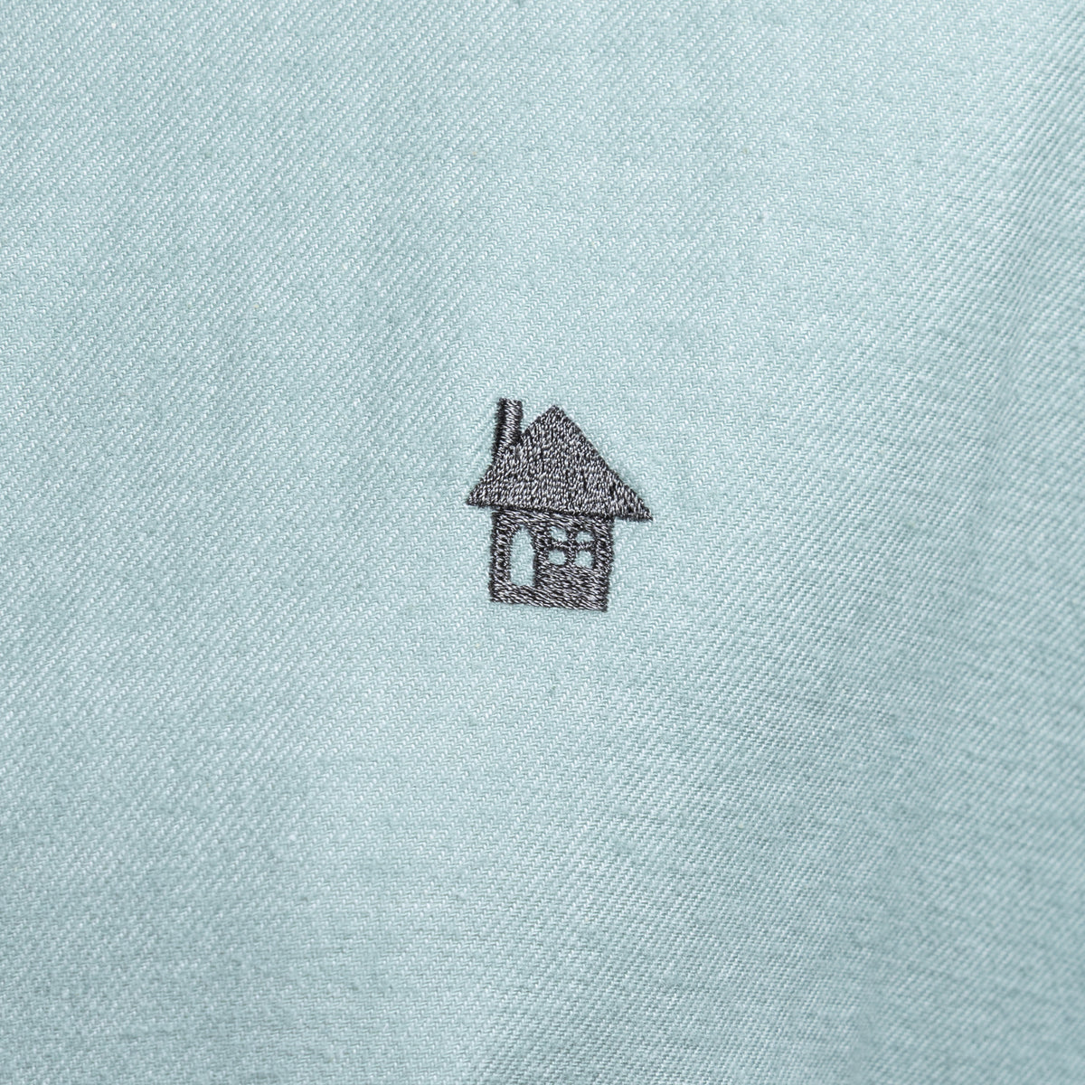 26AW grin コットンネル ハウス刺繍シャツ 8265T-004