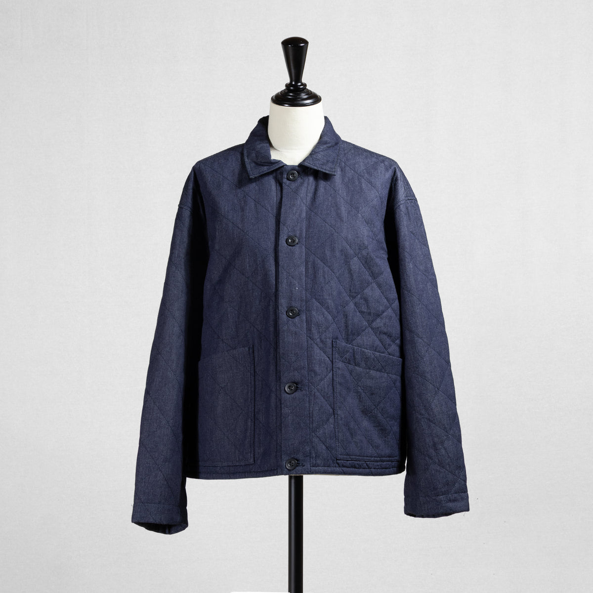 26AW NATURAL LAUNDRY 先染めキルトカバーオールジャケット 7264J-014