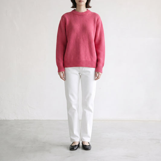 26AW Yonetomi ラムウールコットン クルーネックニットプルオーバー 95-264-031