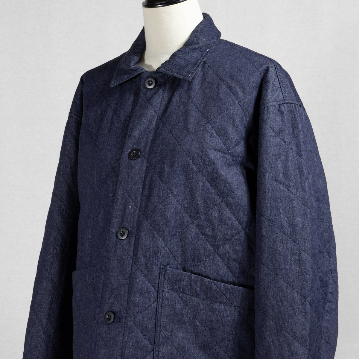 26AW NATURAL LAUNDRY 先染めキルトカバーオールジャケット 7264J-014