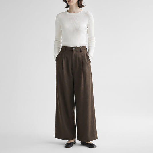 26AW SARAHWEAR ウールサージ シングルタックパンツ C30634