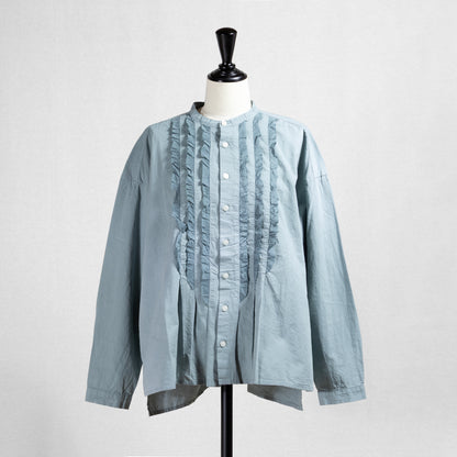 26AW grin コットンリネンキャンブリック×キュプラフリルシャツ 8264T-011