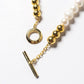 24SS SYMPATHY OF SOUL Style PEARL BEADS T-BAR NECKLACE