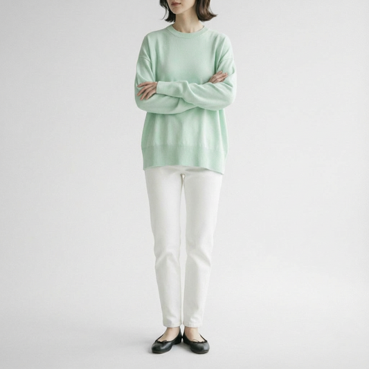 25AW SACRA エクストラファインメリノ クルーネックトップ 125640081