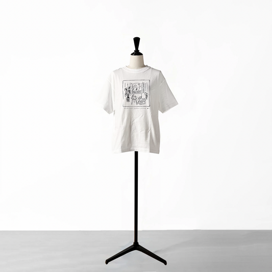 24SS grin AEGEAN SHEETING PRINT T-SHIRT