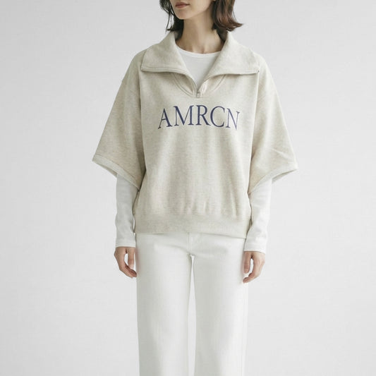 26SS AMERICANA クロップドハーフジップスウェット BRF801A/1