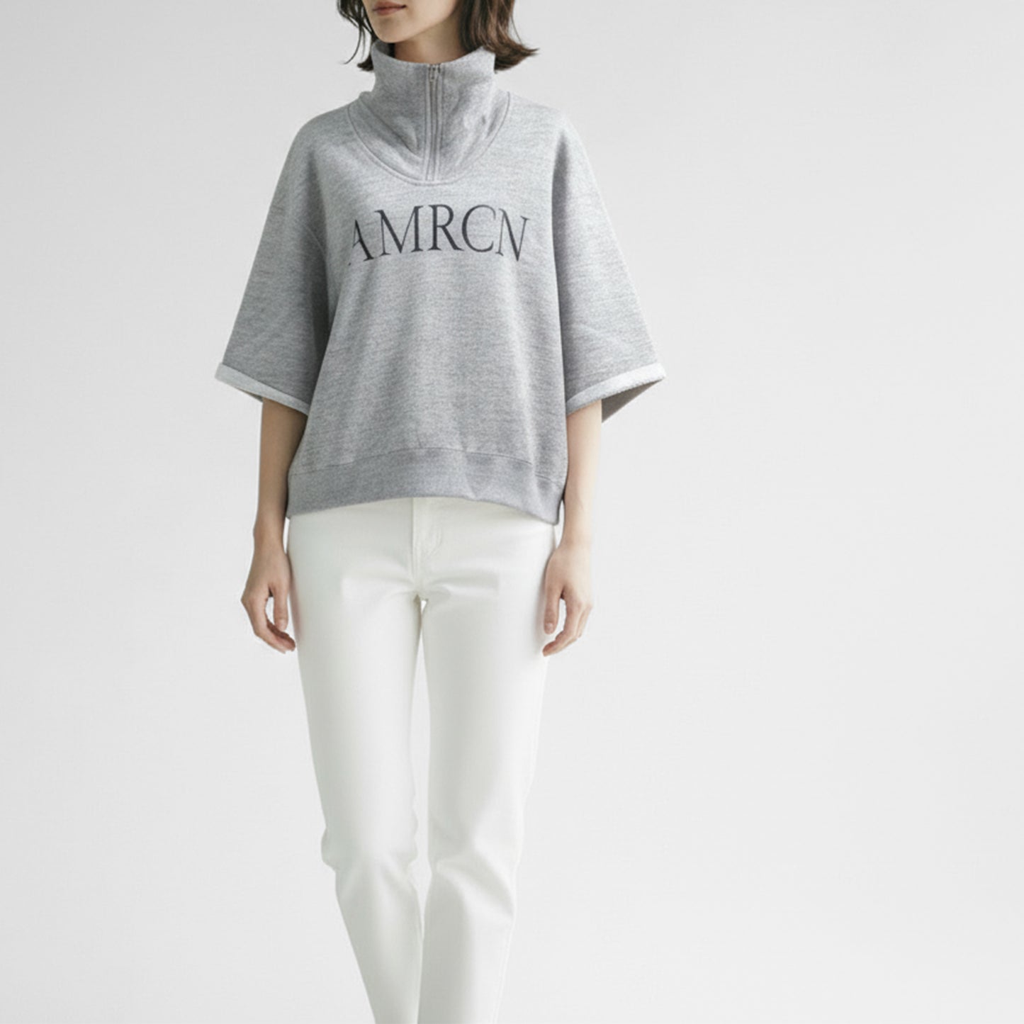 26SS AMERICANA クロップドハーフジップスウェット BRF801A/1