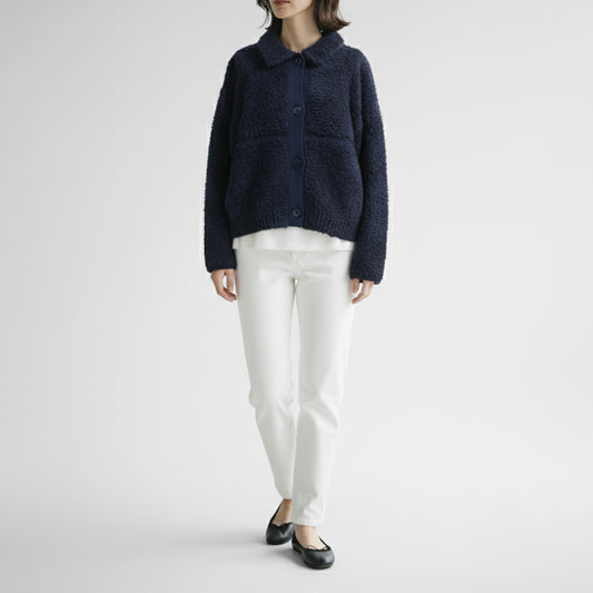 25AW BATONER シェットランドボアポロカーディガン BN-25FL-061