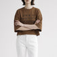 26AW SACRA ハイデンシティーコットン クロップド ロゴトップ 126544091