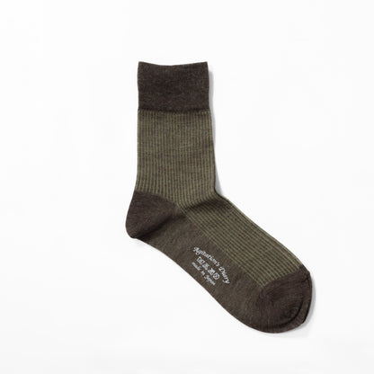 24AW Agitations Diary WOOL 3×1 RIB LIKE SOCKS