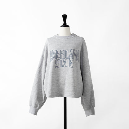 24AW AMERICANA 14G URAKE CROPPED WIDE SWEAT AMERICANA STATE