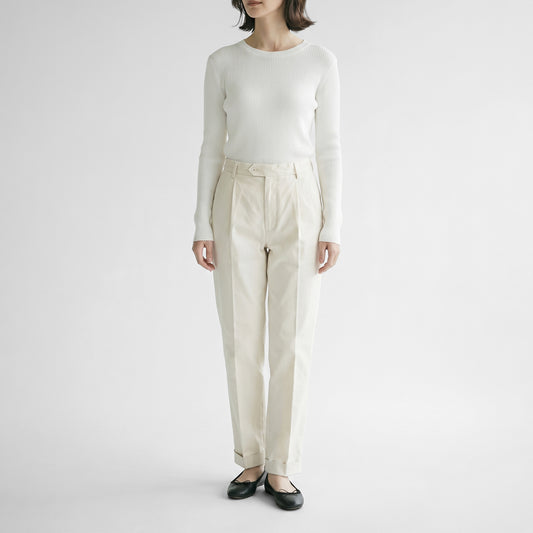 26SS BONHEUR Elba ワンタックコットントラウザーズ