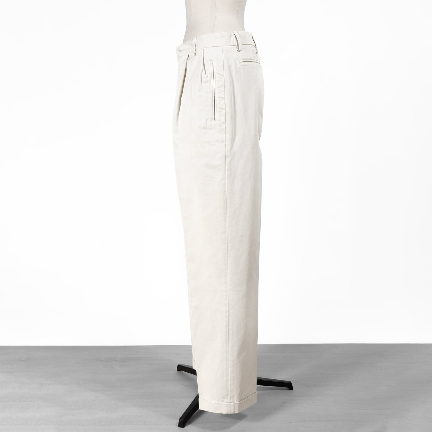 26SS BONHEUR Elba ワンタックコットントラウザーズ