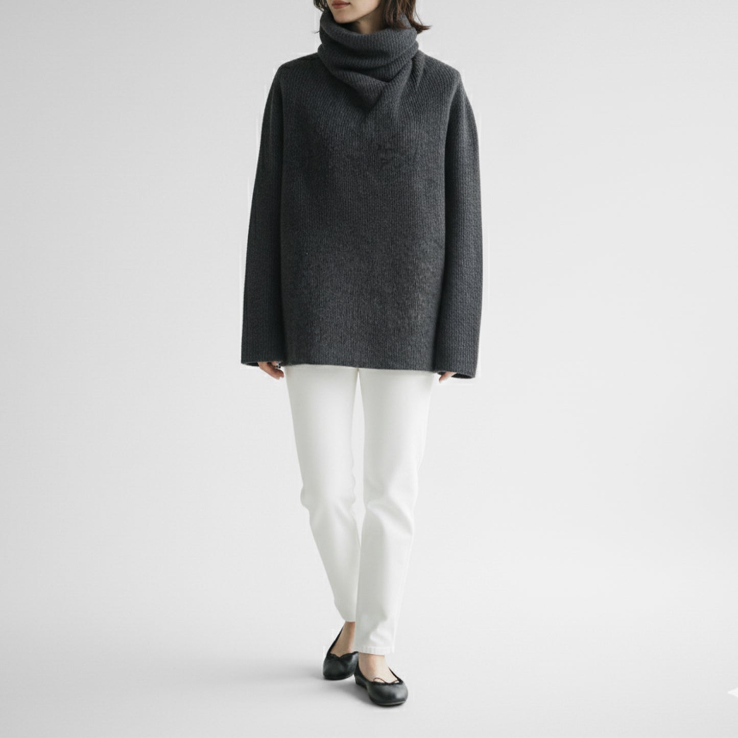 BATONER カシミヤフォックス ユニークタートルネック