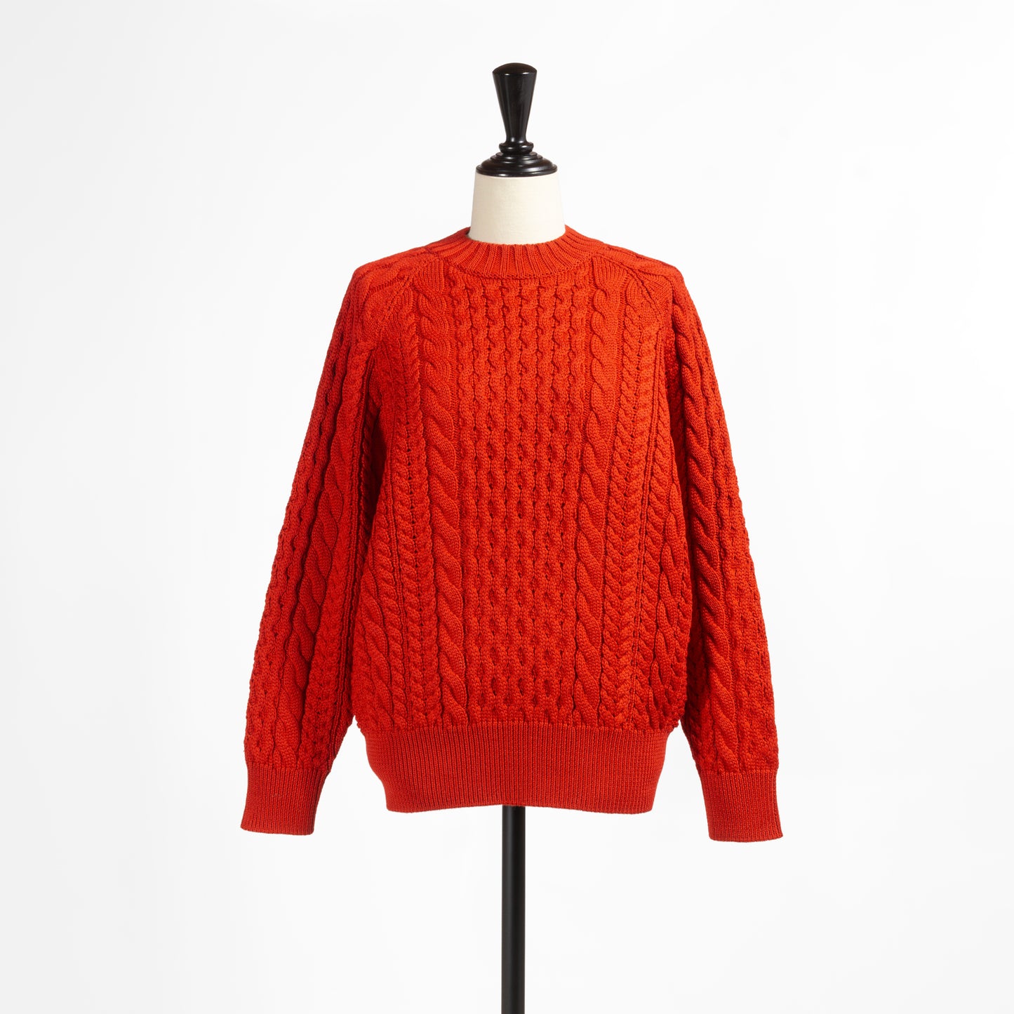 BATONER ソリッドウール アランクルーネック