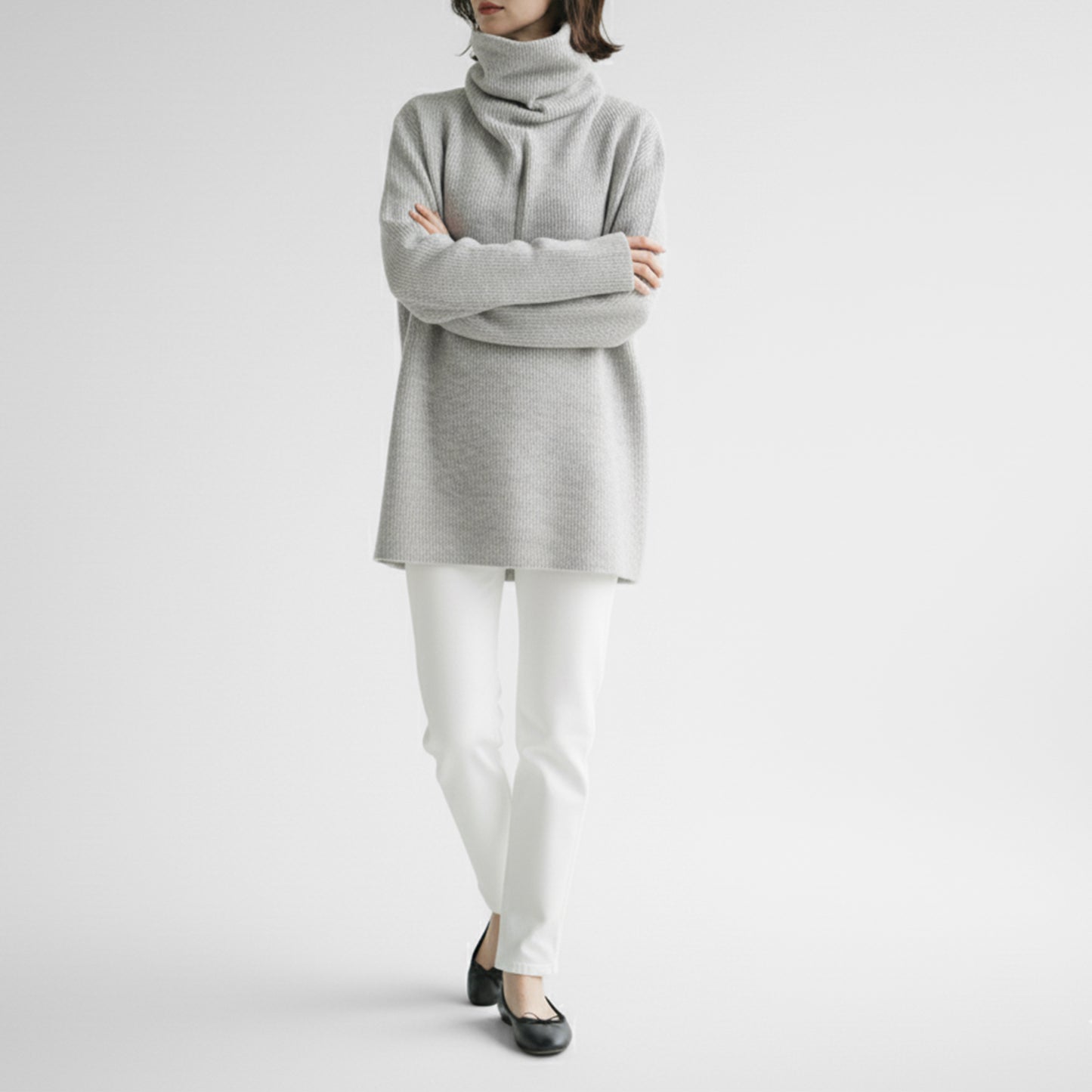 BATONER カシミヤフォックス ユニークタートルネック