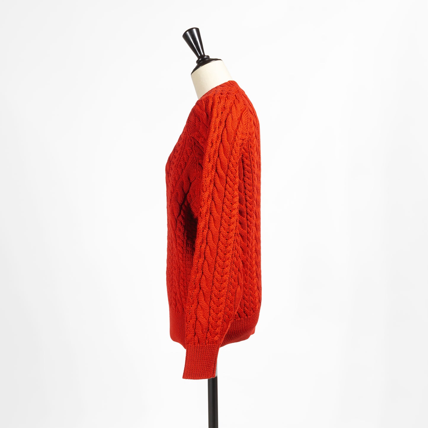 BATONER ソリッドウール アランクルーネック