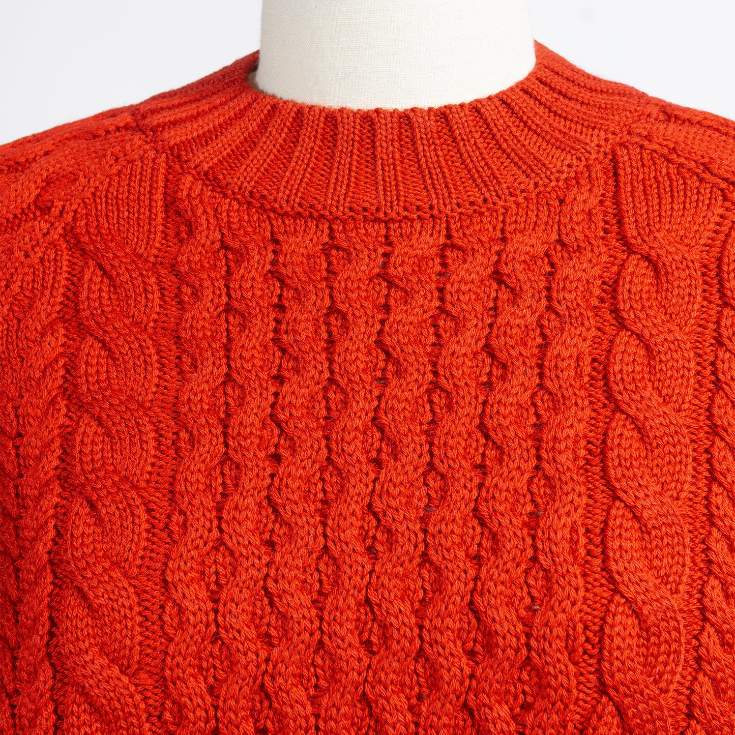 BATONER ソリッドウール アランクルーネック