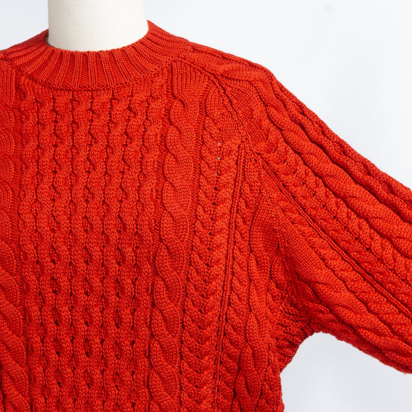 BATONER ソリッドウール アランクルーネック