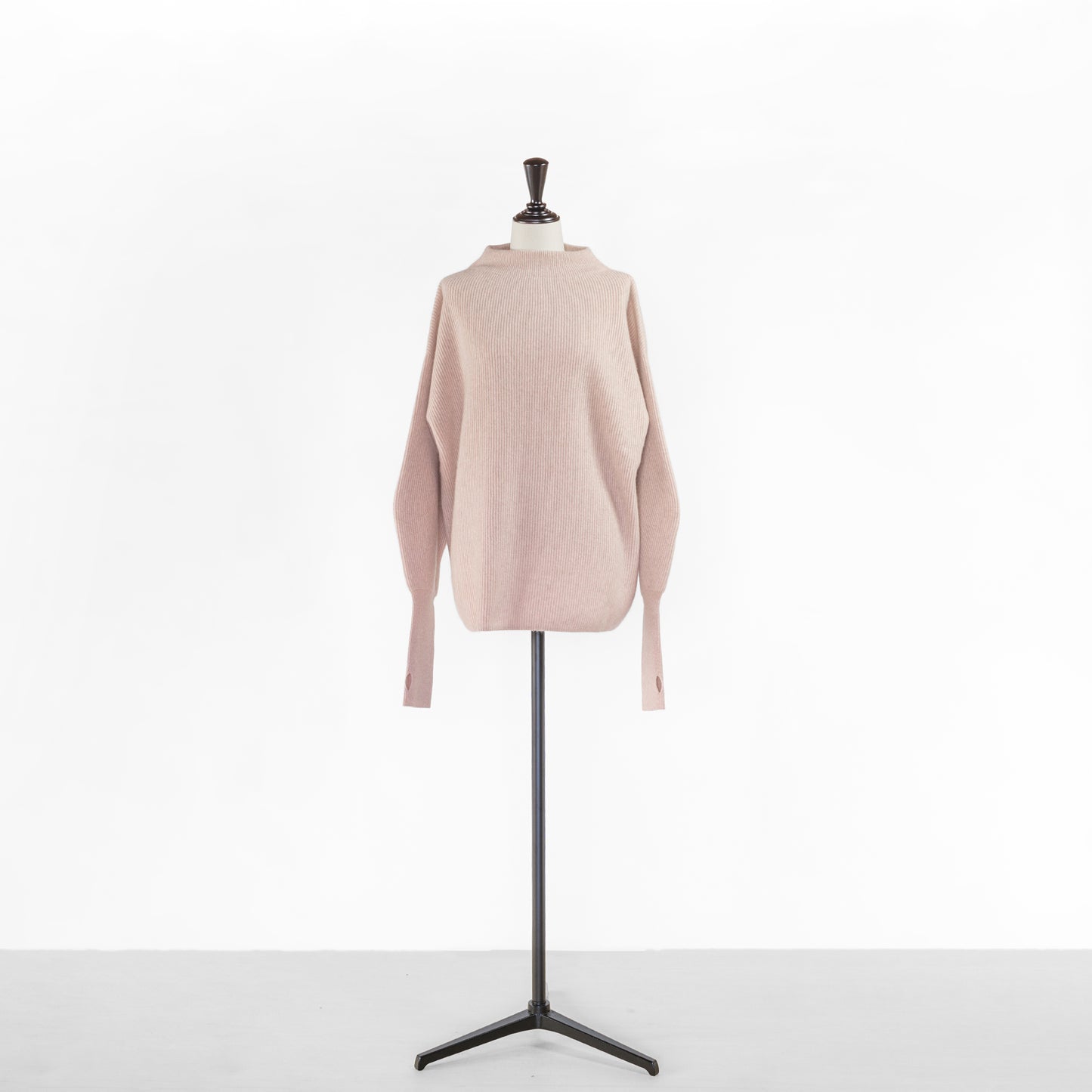 BATONER CASHMERE FOX FINGER HALL BOAT NECK TUNIC