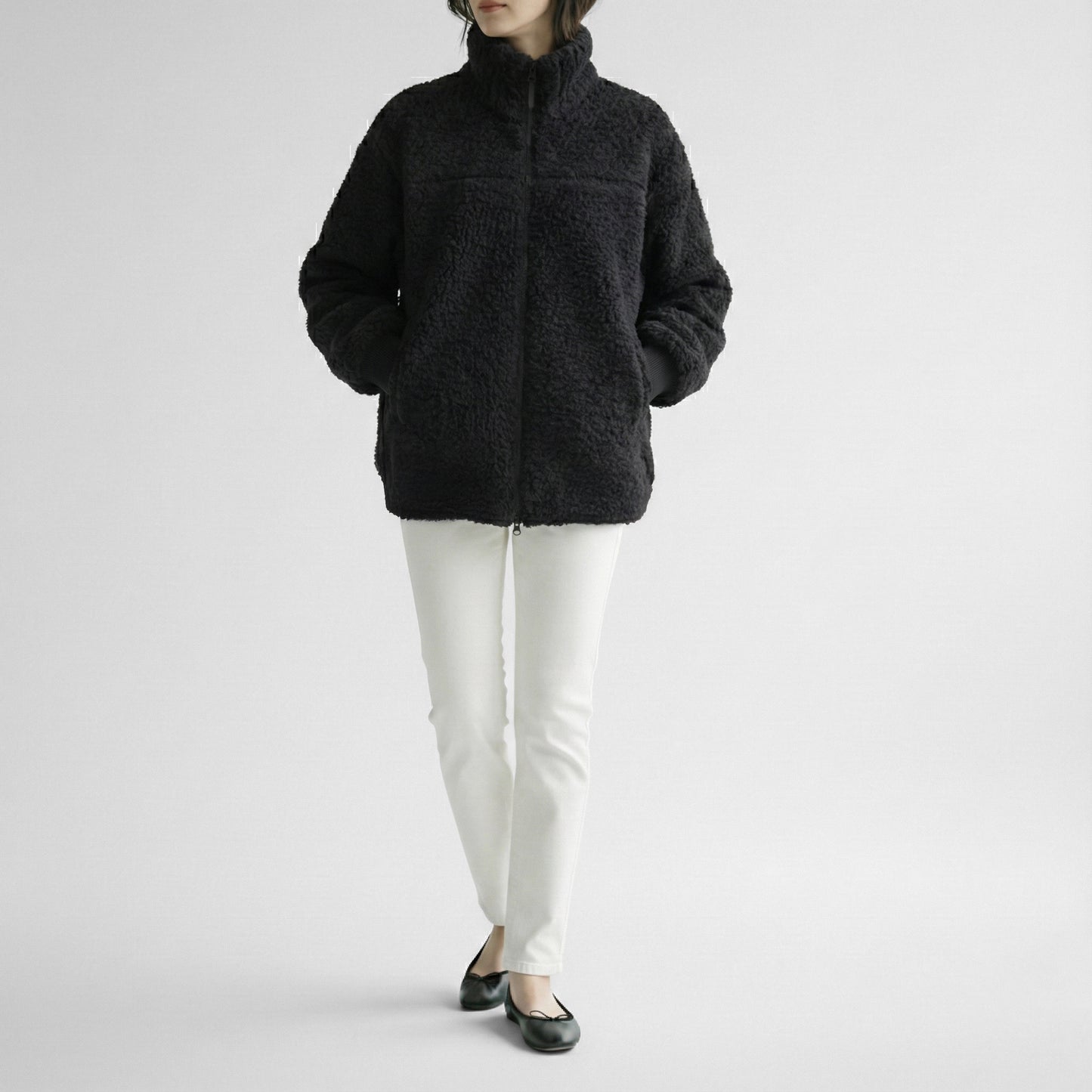 BATONER シェットランドボア ジップアップブルゾン BN-24FL-058