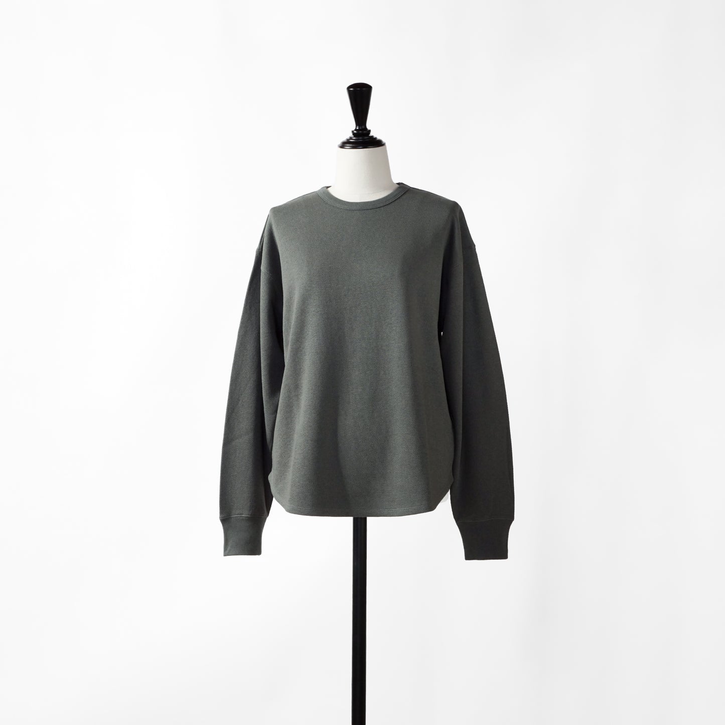 24AW BATONER COTTON WOOL HIGH GAUGE HONEYCOMB CREW NECK