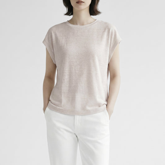 26SS BATONER ノルマンディリネン キャップスリーブTシャツ BN-26SL-054