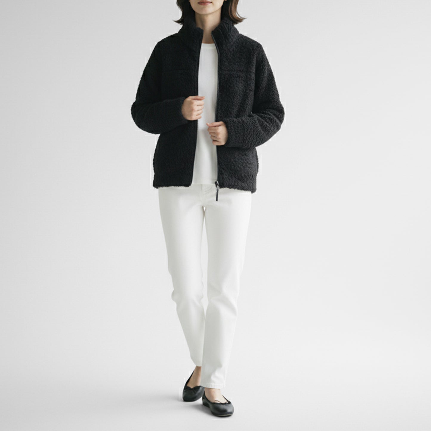 BATONER シェットランドボア ジップアップブルゾン BN-24FL-058