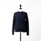 24AW BATONER SOLID WOOL ARAN CREW NECK