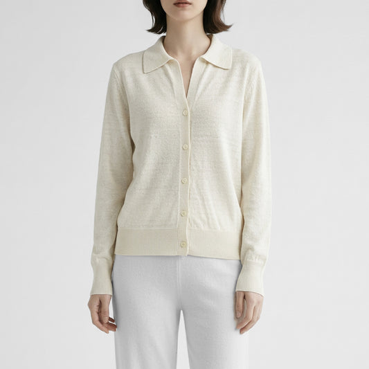 26SS BATONER リバイバルソフトシルク ポロカーディガン BN-26SL-034