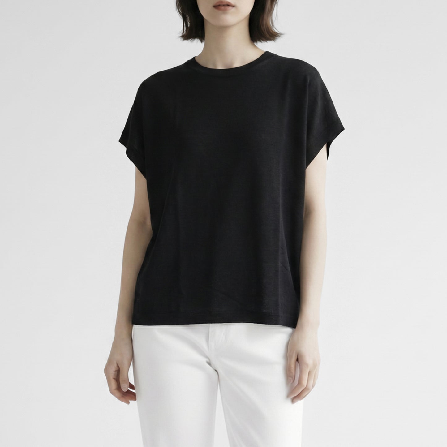 26SS BATONER ノルマンディリネン キャップスリーブTシャツ BN-26SL-054