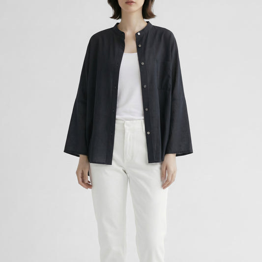 26SS cafune バンドカラーワイドシャツ 625902