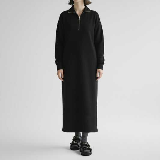 25AW cafune ファメットハーフジップワンピース 545101