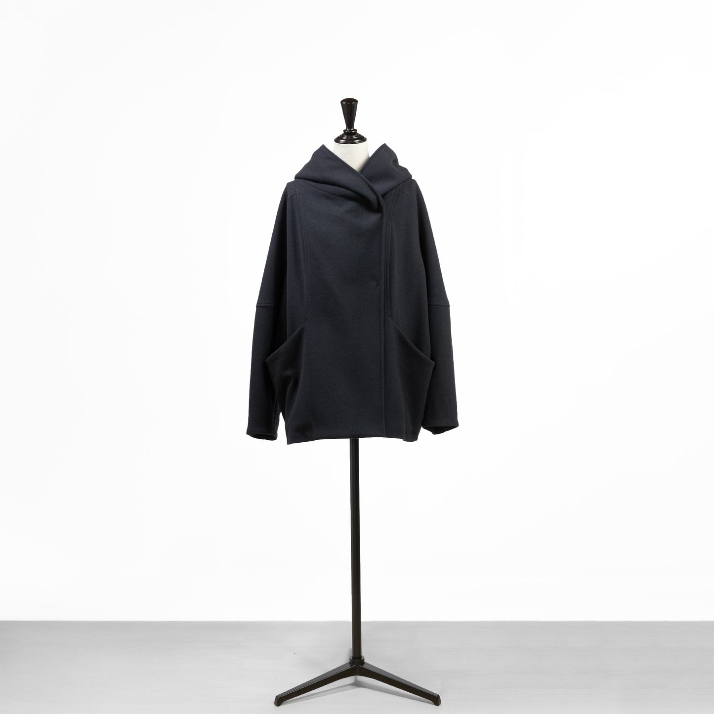 24AW cafune STRETCH JERSEY HOODED SHORT COAT