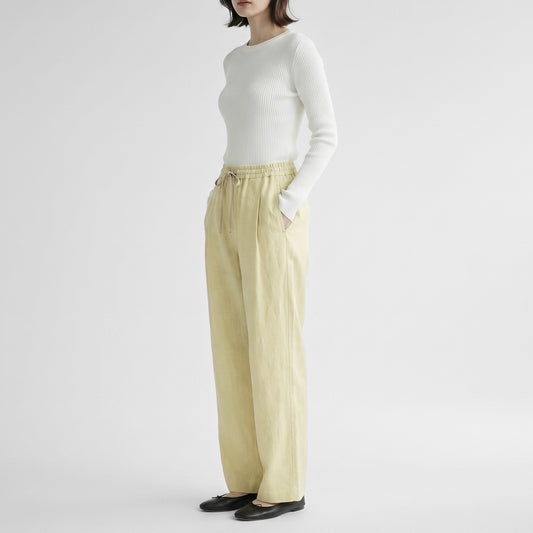 26SS cafune リネン タックギャザー ワイドパンツ 625602