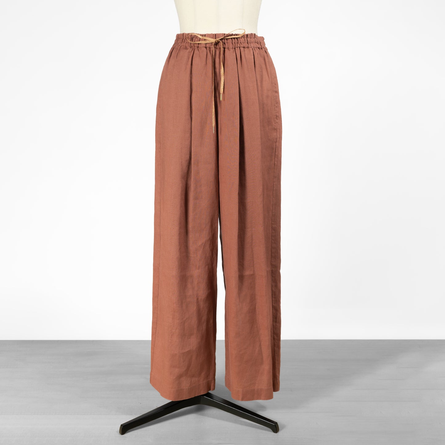 26SS cafune リネン タックギャザー ワイドパンツ 625602