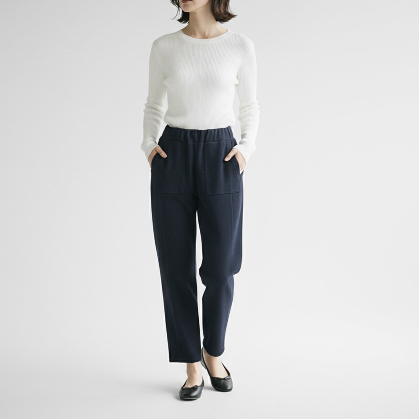 25AW cafune ウールライクジャージーワイドパンツ 545603