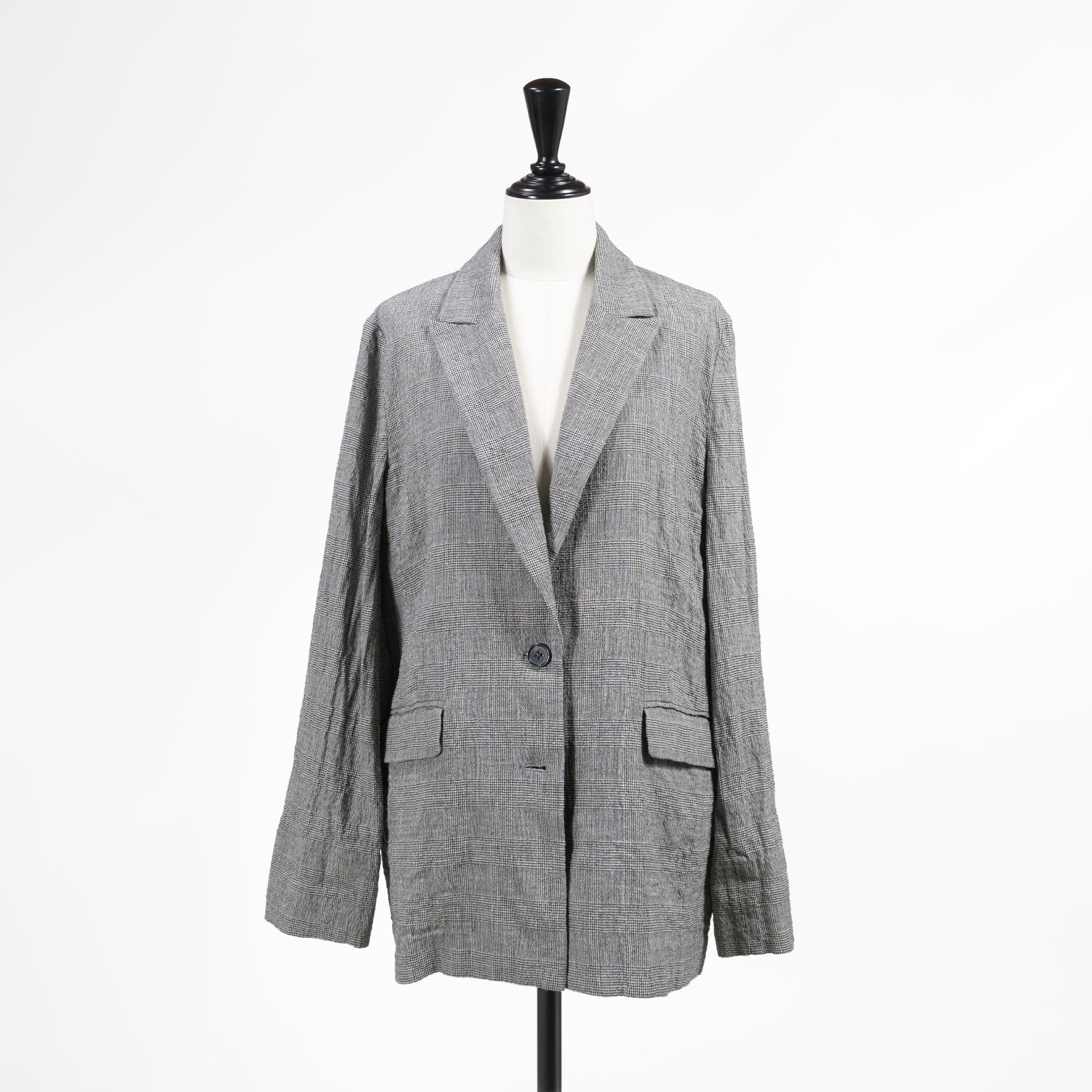 ジャケット・アウター cafune big herringbone double coat Sean Full-Length Tweed Coat - Olive Wide Herringbone