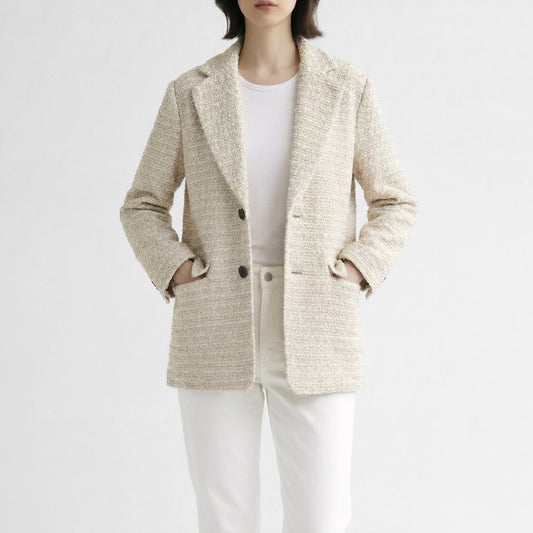 26SS COOHEM ベーシックツイード 杢テーラードジャケット 13-262-001