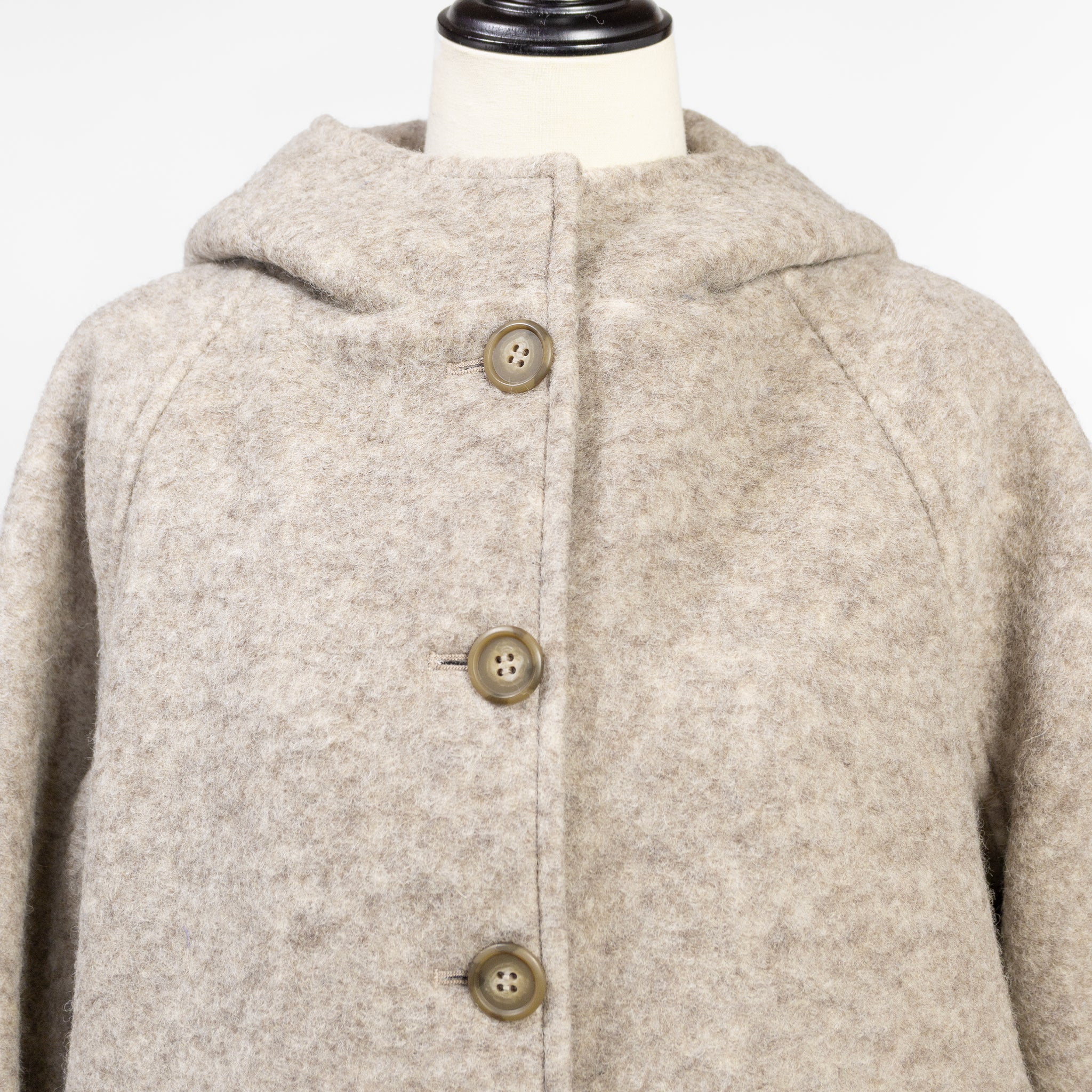 24AW FONTANA GRANDE HOODED WOOL SHORT COAT