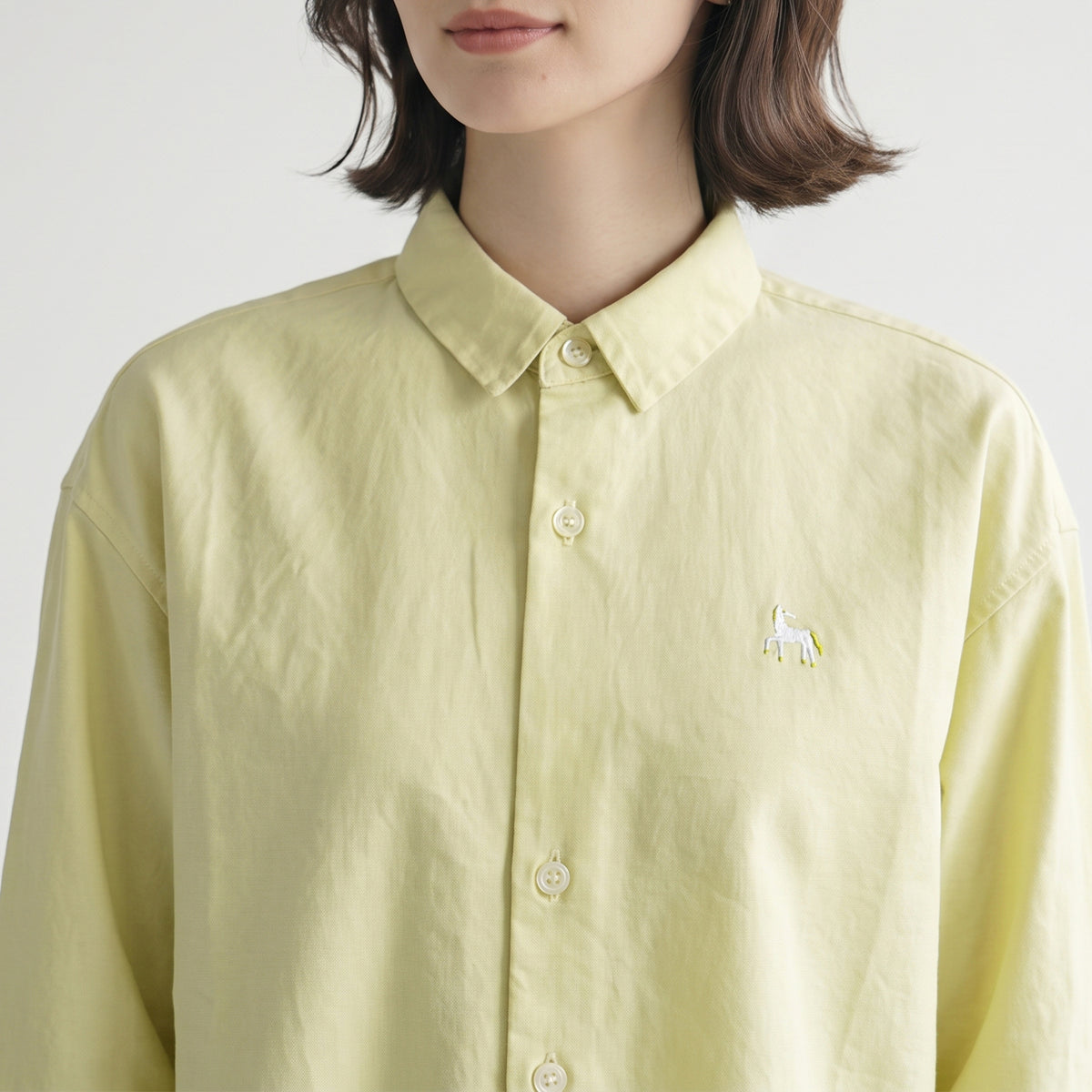 26AW grin ソフトオックス馬刺繍シャツ 8264T-003