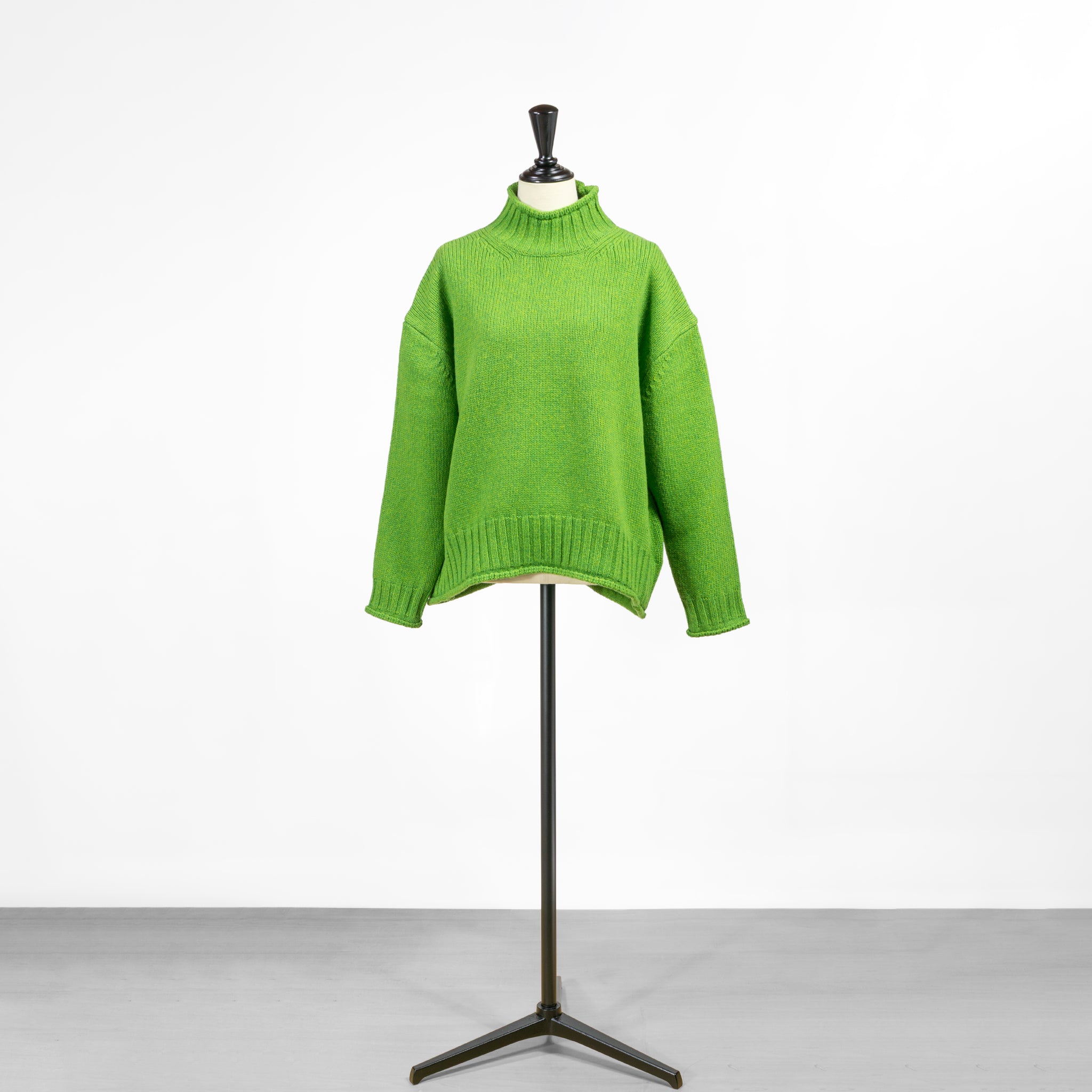 JIL SANDER デヴォレ加工　ライトグリーン ハイネック 半袖　緑　34 ONTADE公式｜grin グリン シェパードAirハイカラープルオーバの通販