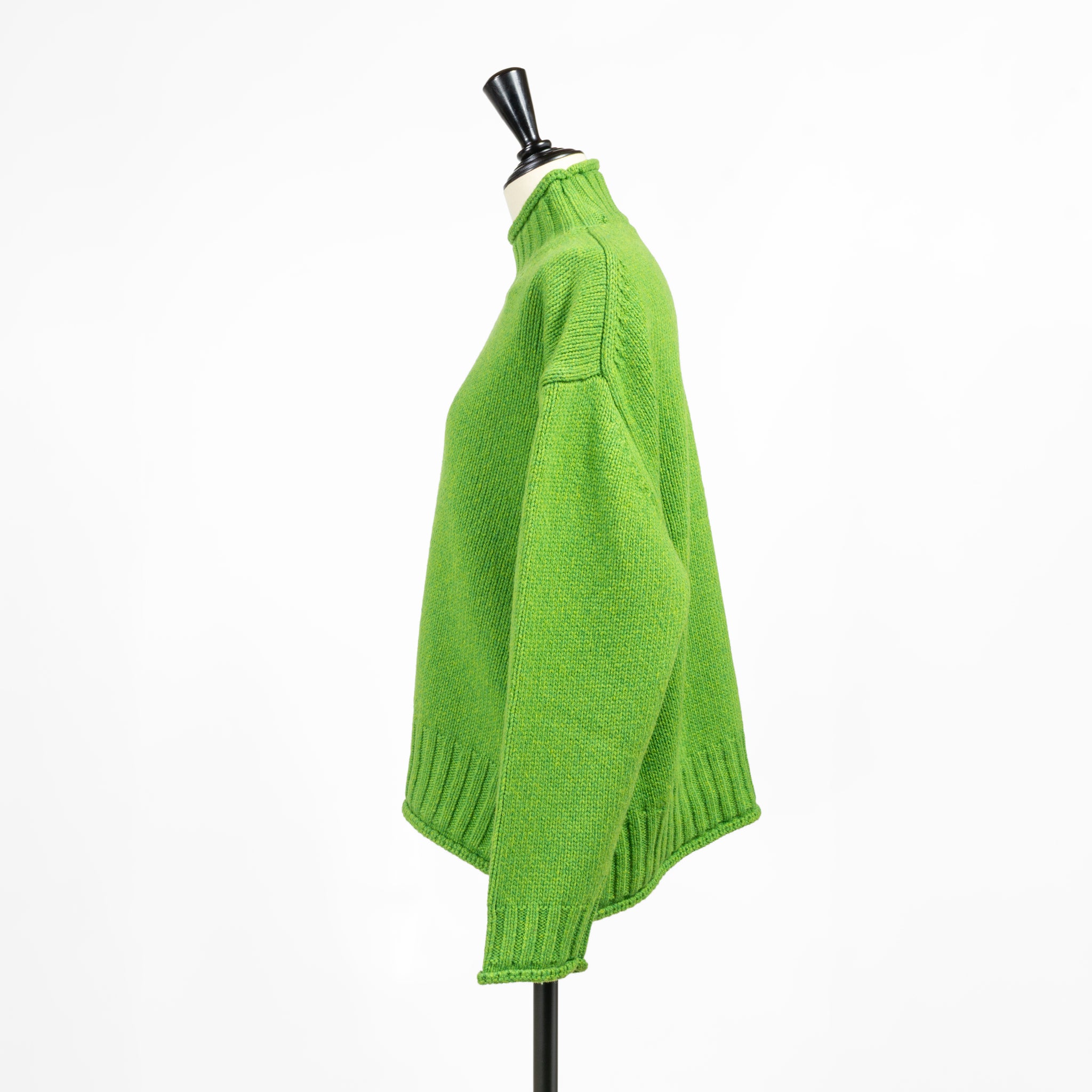 JIL SANDER デヴォレ加工　ライトグリーン ハイネック 半袖　緑　34 ONTADE公式｜grin グリン シェパードAirハイカラープルオーバの通販