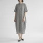 26SS NATURAL LAUNDRY 先染めシャーリング ワイドワンピース 7262O-002