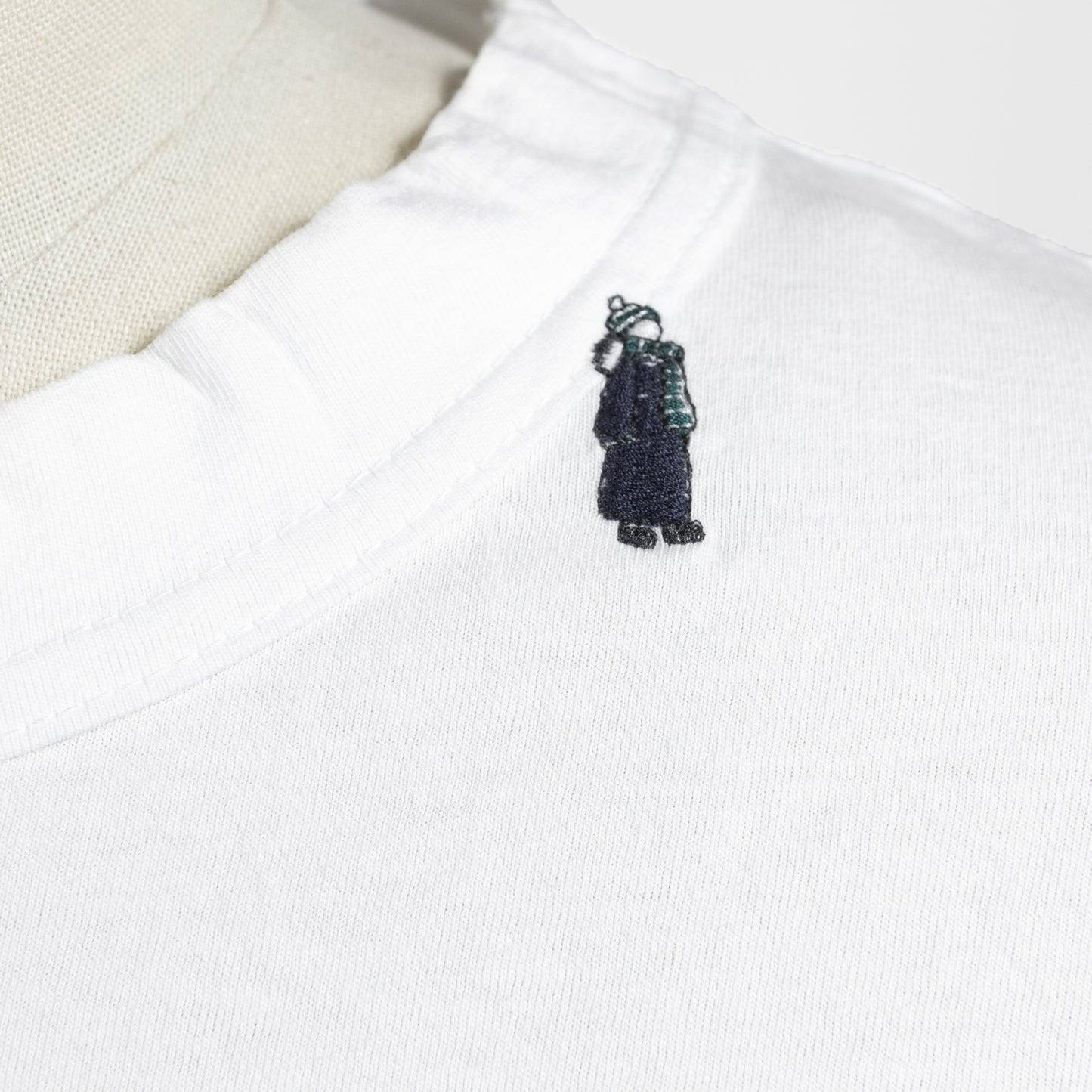 26AW grin エーゲ海天竺マフラー刺繍Tシャツ 8264C-032