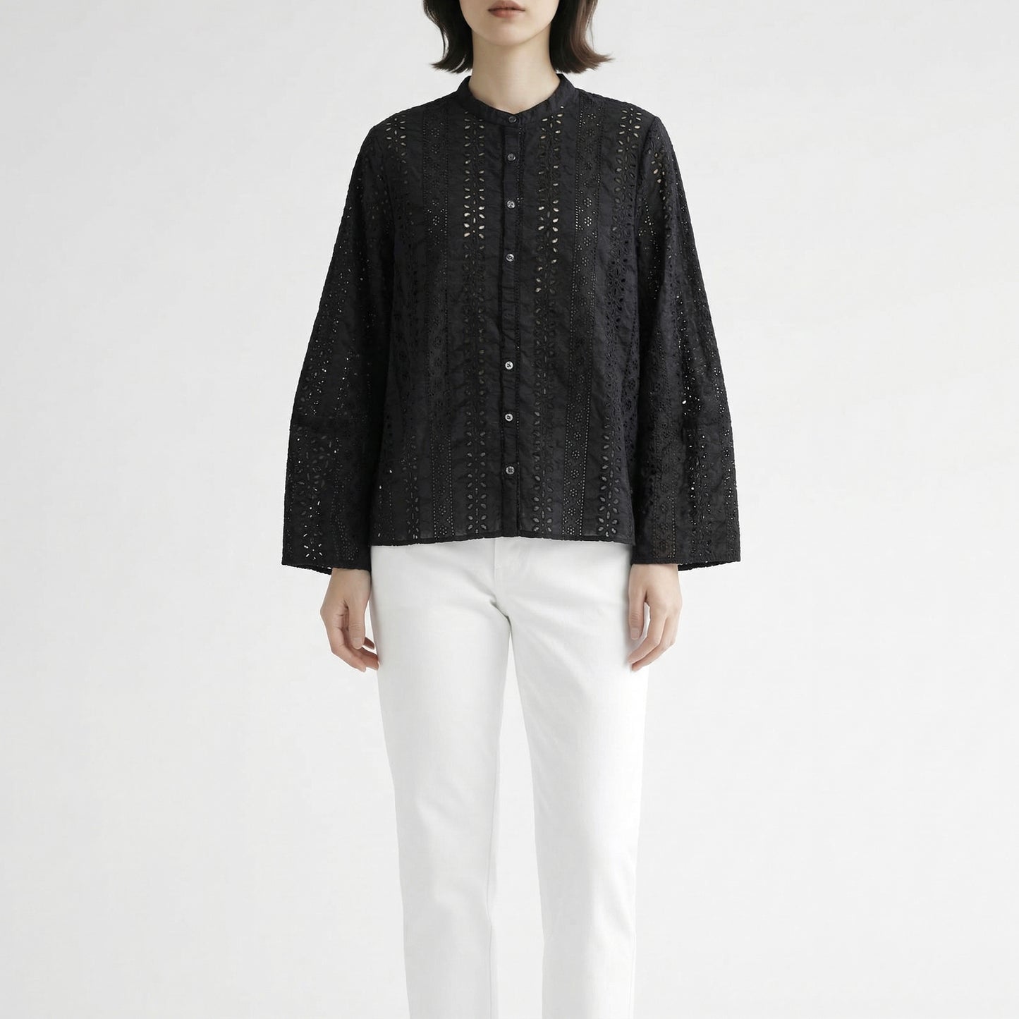 26SS grin ボーラーレース ベーススリーブシャツ 8261T-007