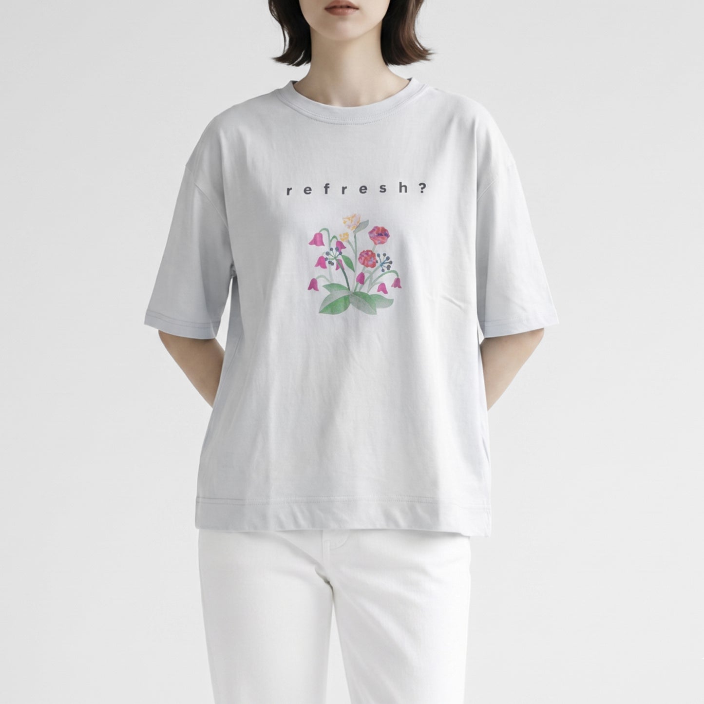 26SS grin ベーシック天竺 refresh プリントTシャツ 8267C-004