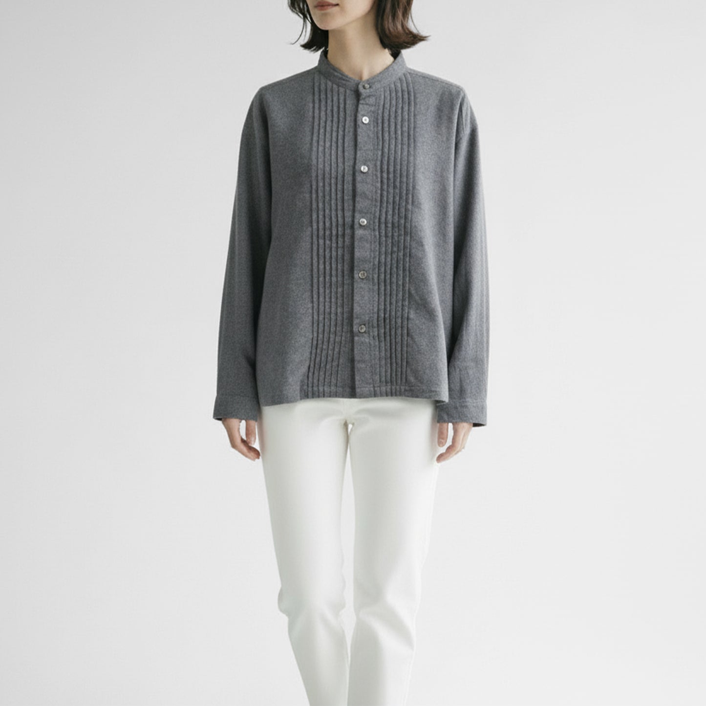 25AW grin コットンビエラ ピンタックシャツ 8254T-002