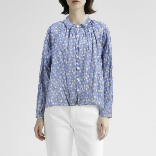 26SS grin フローラシアープリント リンクルシャツ 8261T-013